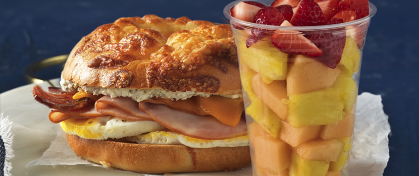 Individual Breakfast Meal with Fresh Cut Fruit